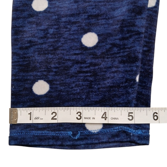 Cuddl Duds Blue and White Polka Dot Pajama Pants - Picture 5 of 5